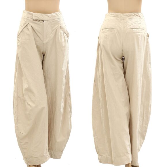 Free People Tegan Washed Barrel Trousers Pants Pleated Tapered Leg XXS 278600 - Picture 9 of 9